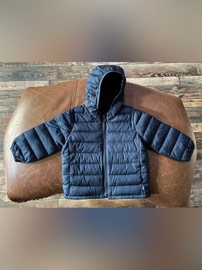 GAP Kids Navy Hooded Puffer Jacket